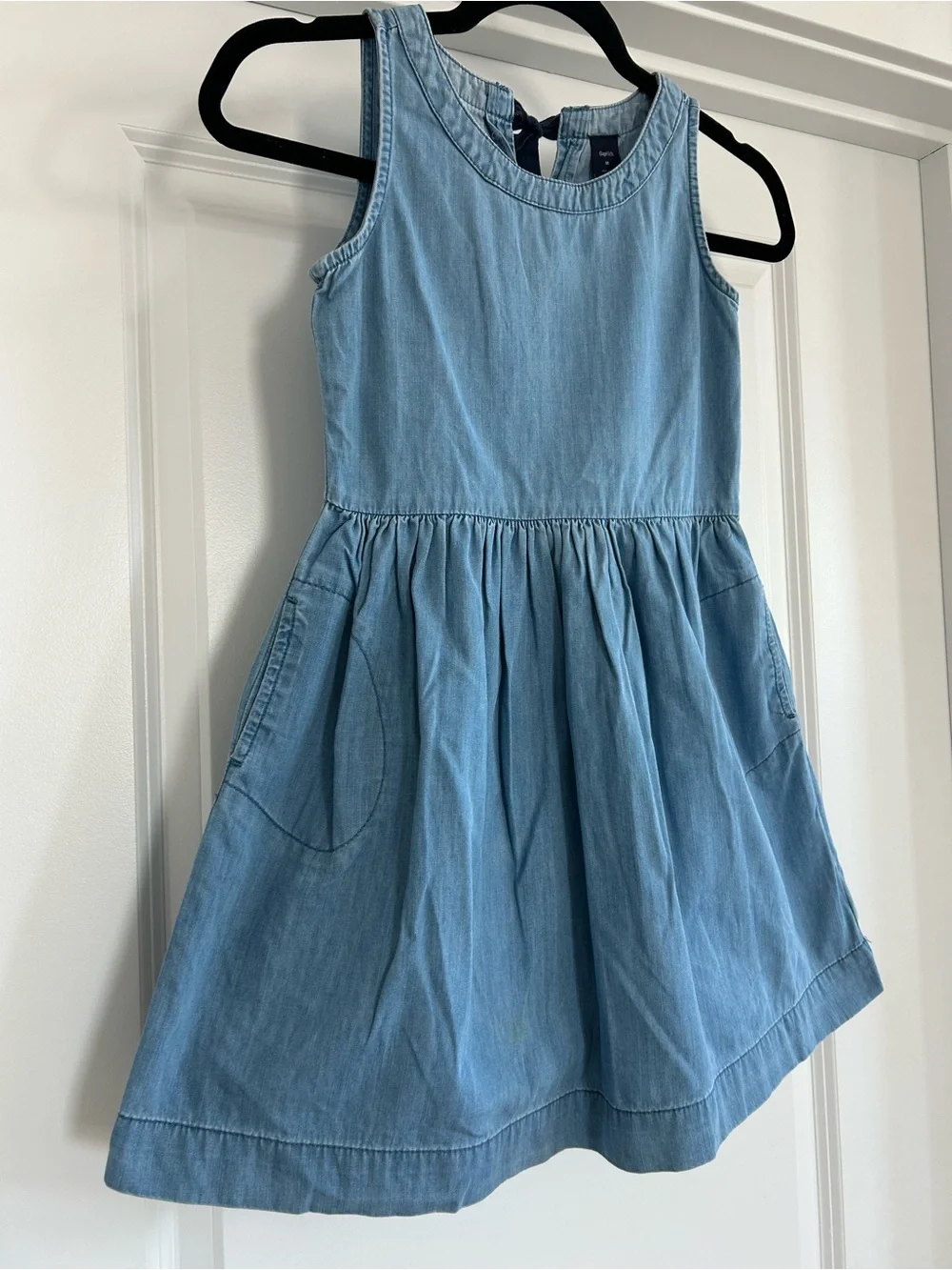 GAP Light Blue Chambray Girls' Sleeveless Dress